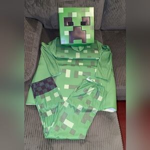 Green Pixelated Kids Costume